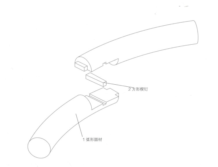 楔钉榫(苏作：销钉榫)结构示意图，明式家具榫卯特点介绍