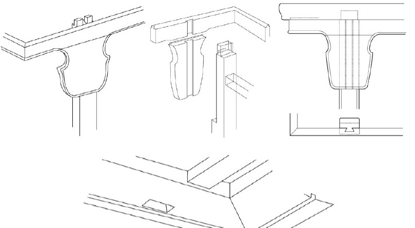 内燕槽插肩榫（苏作称：平插肩穿梢榫）非遗技艺榫卯结构示意图